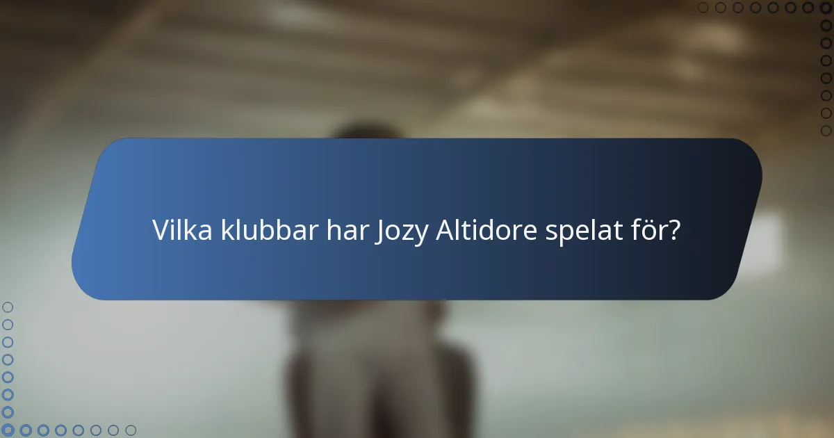 Vilka klubbar har Jozy Altidore spelat för?